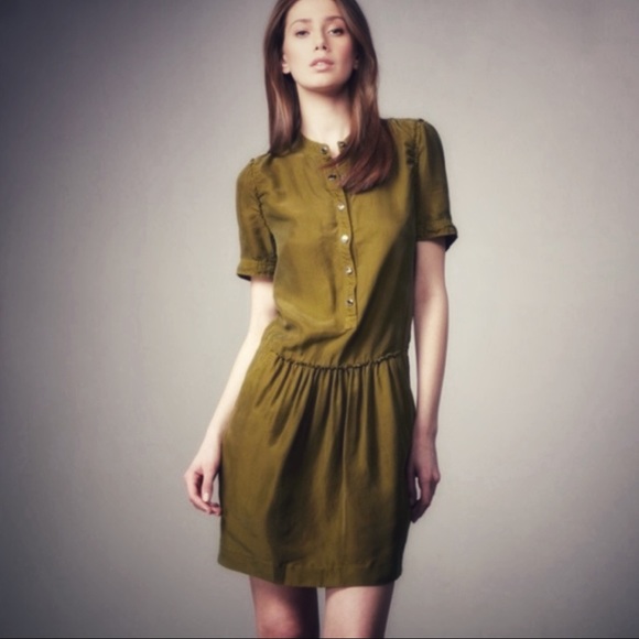 Burberry Dresses & Skirts - NWT BURBERRY BRIT Mulberry Silk olive green dress